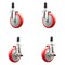 Service Caster 5 Inch 316SS Red Poly Swivel 1-1/4 Inch Expanding Stem Caster Brake SCC, 2PK SS316EX20S514-PPUB-RED-2-TLB-2-114 - alternate 1